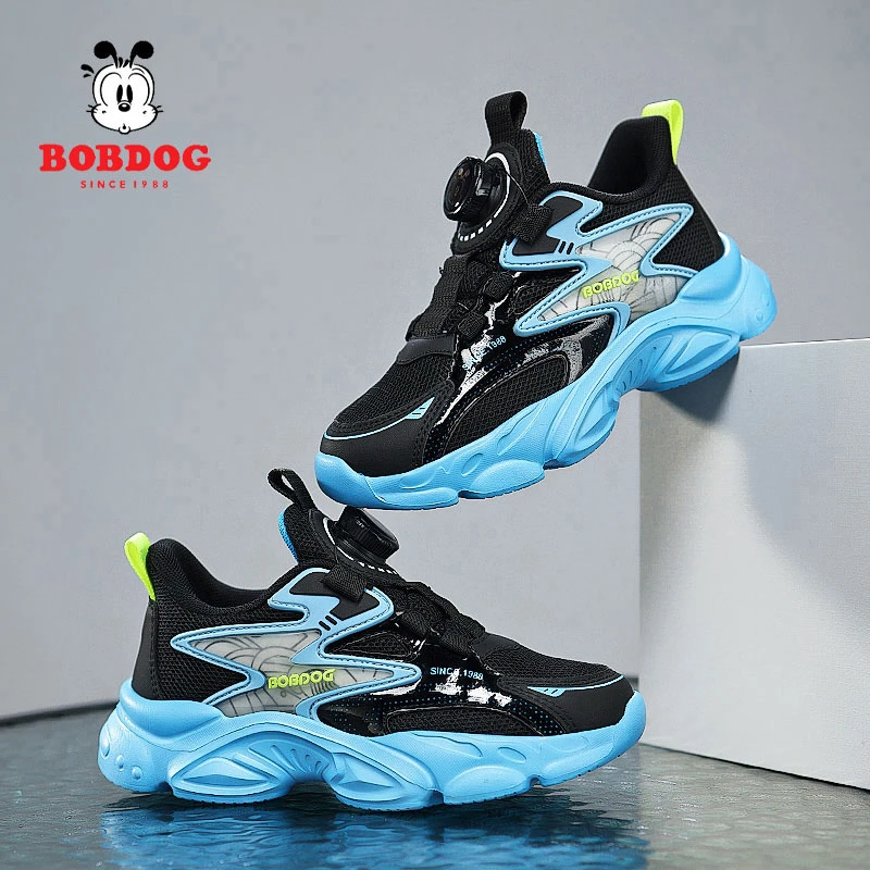 巴布豆2025新款儿童鞋春季网面透气运动鞋男孩学生软底校园跑步鞋