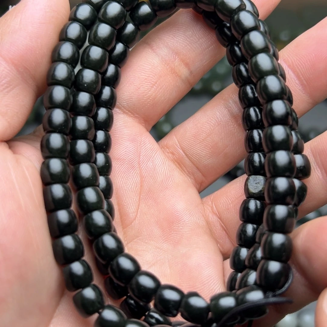 和田玉手链未镶嵌108卡7