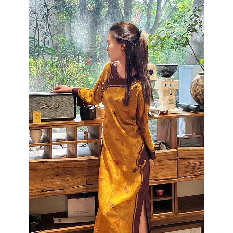 新中式女装国风气质高级感古典风连衣裙女2025秋季新款老钱风裙子
