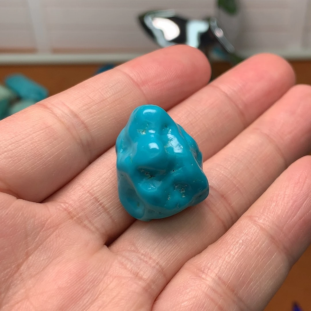 绿松石珠宝奇石未镶嵌阿****踵