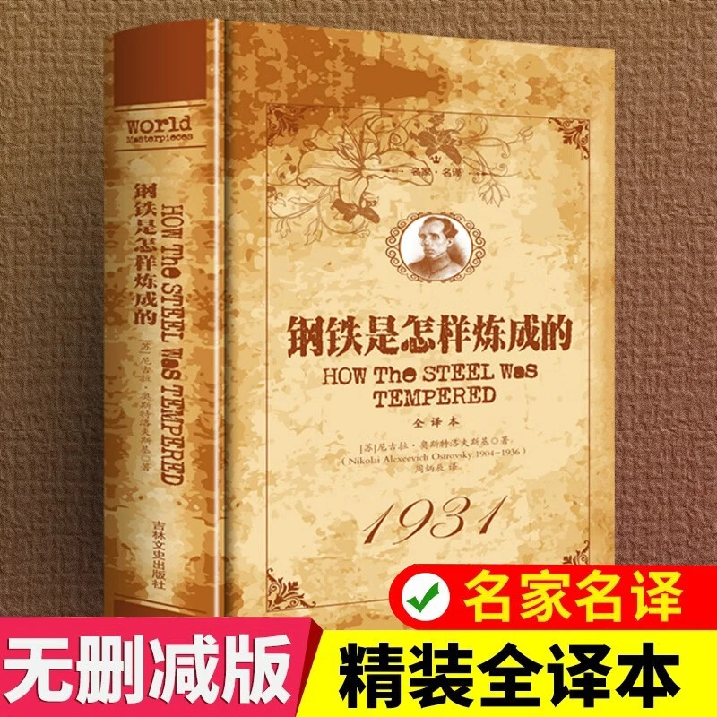 钢铁是怎样炼成的 完整版全译本经典文学名著精装青少年阅读