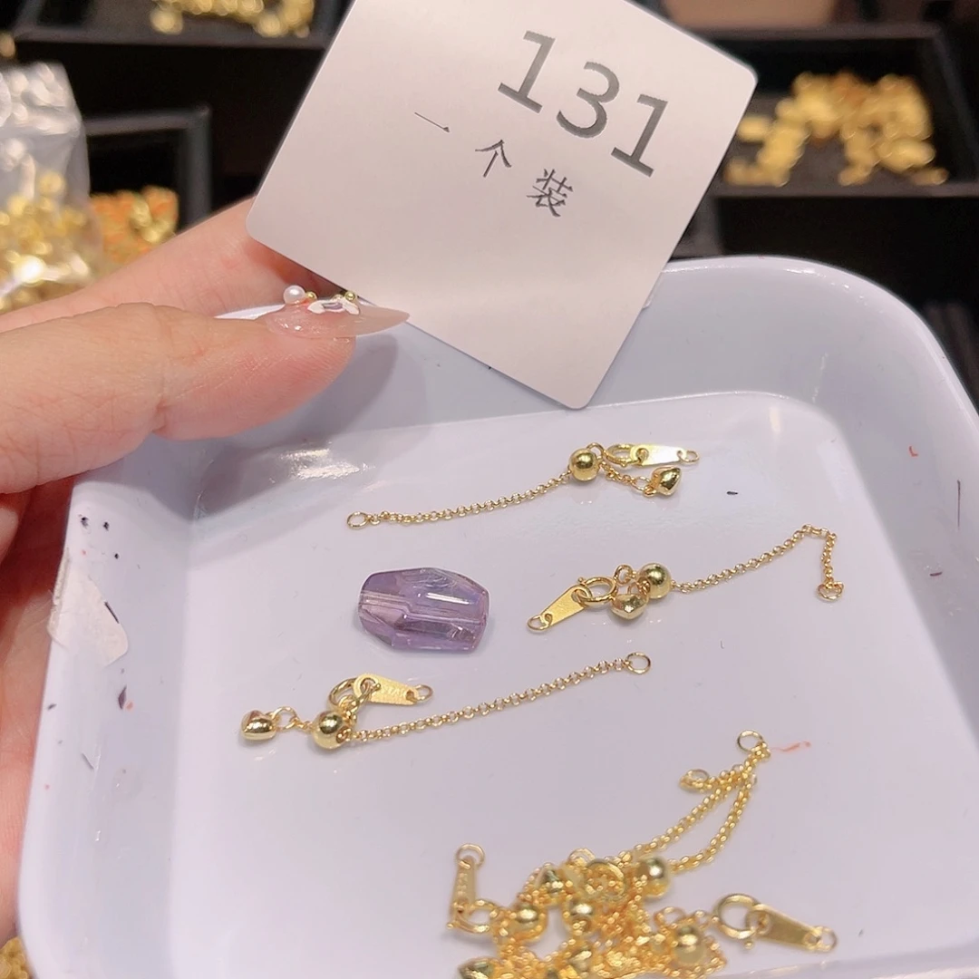 紫晶珠宝半成品银S925镀金镶嵌131