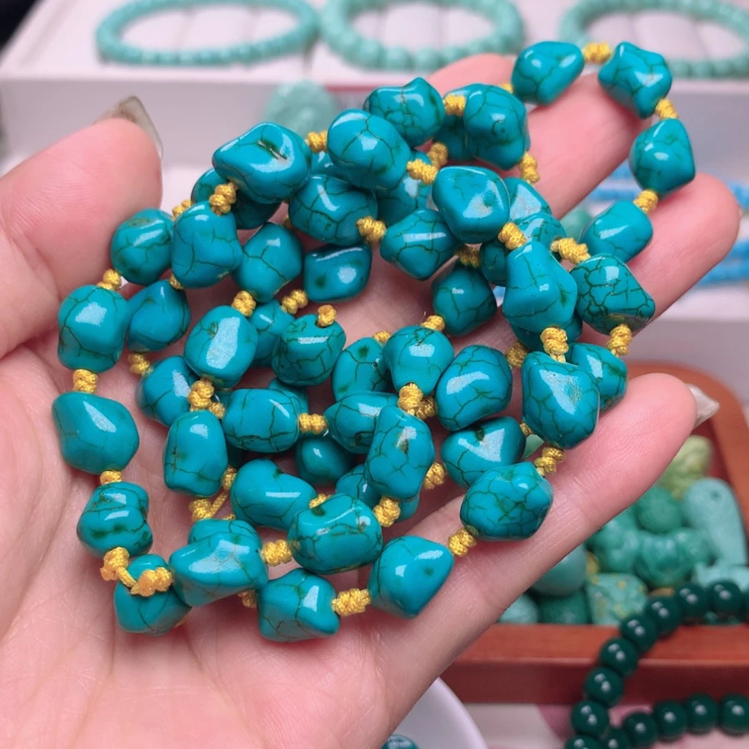 十堰蓝花花松石未镶嵌