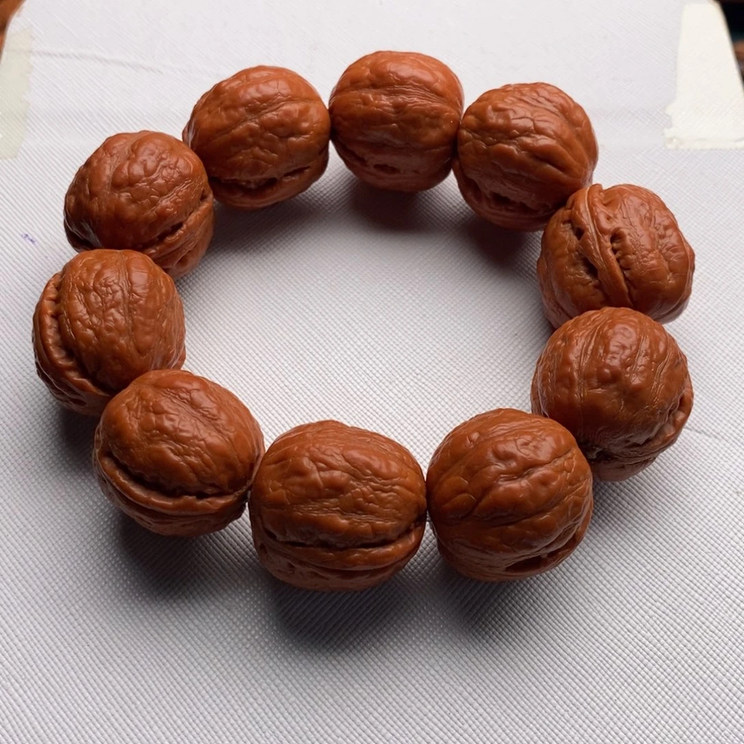 文玩核桃手串24尺寸光头