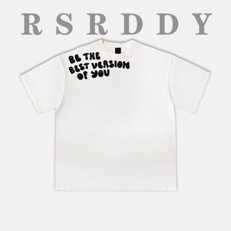 RSRDDY美式潮流原创美式街头短袖奢潮嘻哈阿美咔叽无性别男女短袖