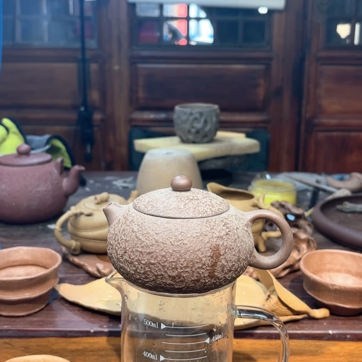 茶杯紫砂半手工制作