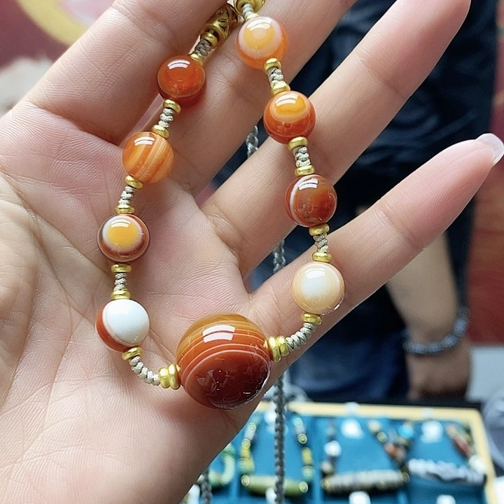 玛瑙/玉髓颈饰合金