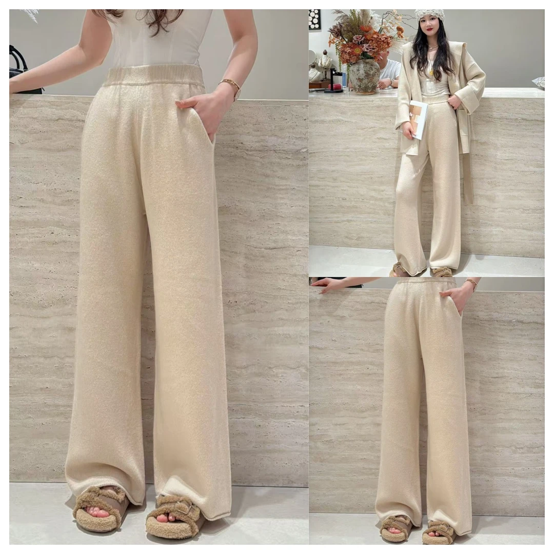 ZHENPIN▪GUI【秋季现款】柔白流光~卷边羊毛裤2535