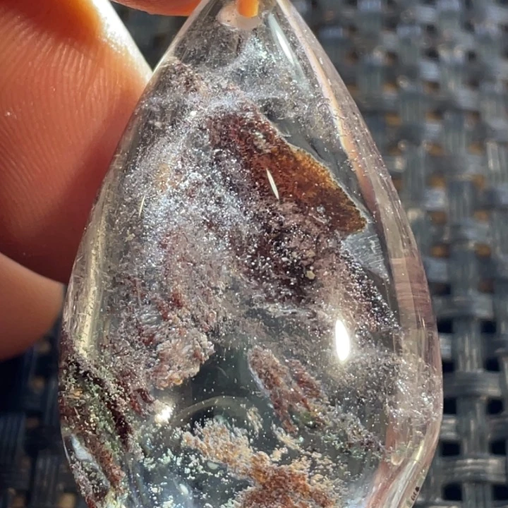 水晶吊坠(不含链)未镶嵌金**缘