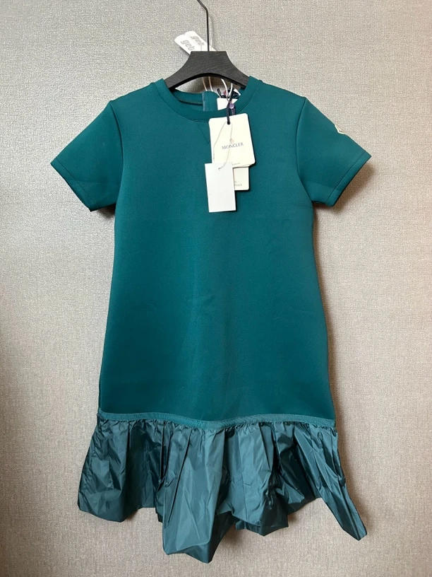 99新 蒙口 绿色半袖连衣裙