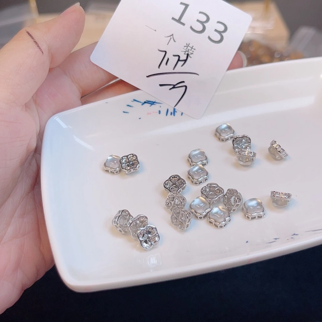 水晶珠宝半成品银S925镶嵌133 。