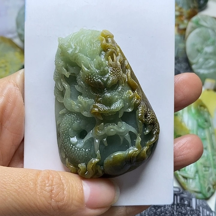 定制翡翠未镶嵌凉*开毛货