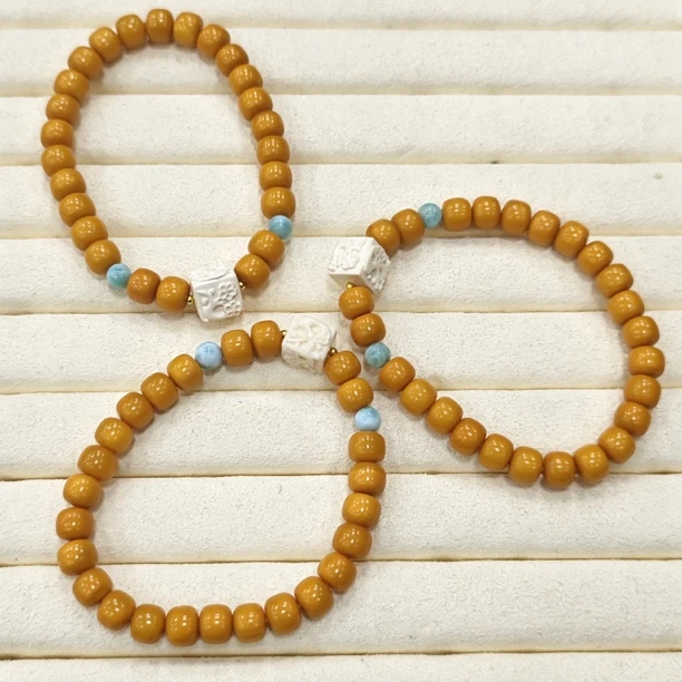 【书记甄选】原创蜜蜡单圈手链 多样性发一件 约7mm AT3883