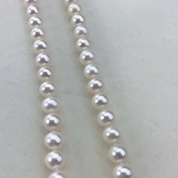 淡水珍珠颈饰银S925镶嵌卡9.10极光冷白