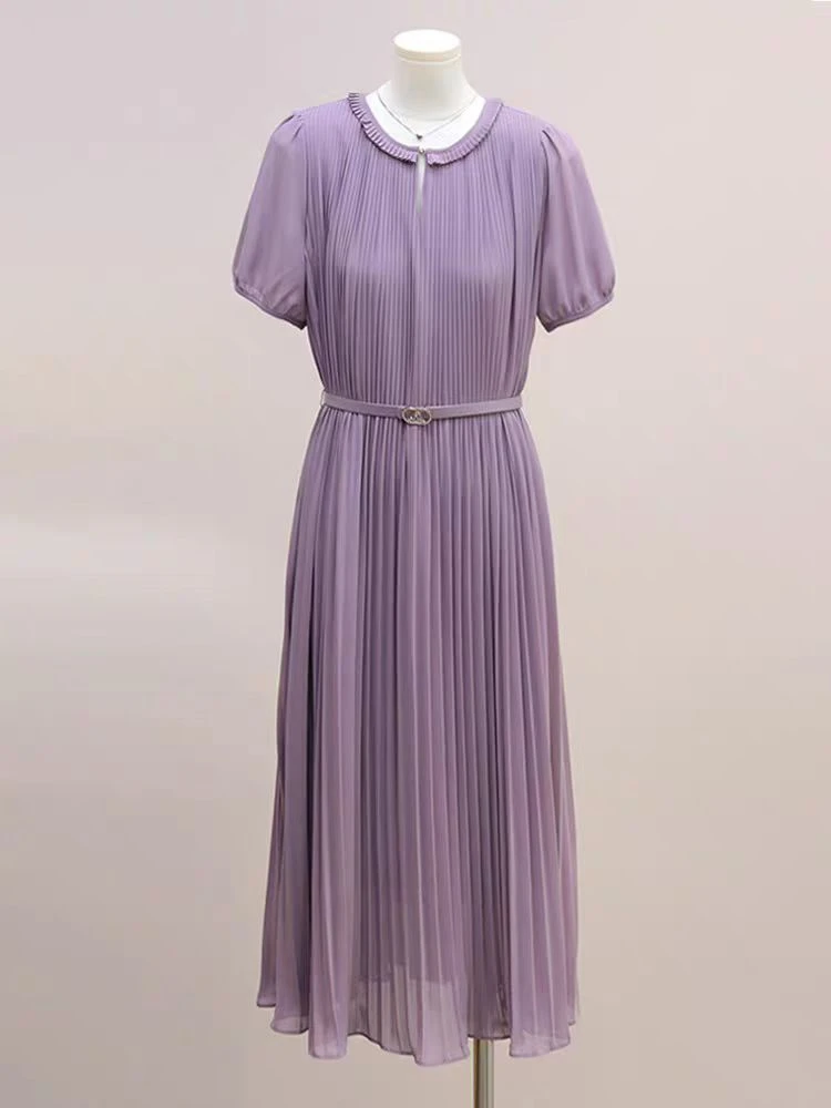 GD 01607法式轻奢优雅中长款连衣裙