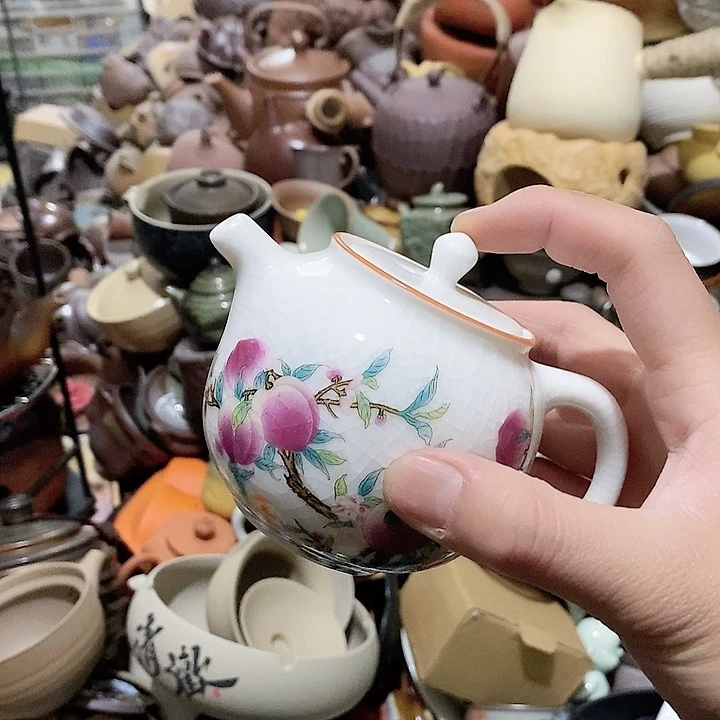 瓷片荷花绽放了我想去看看风景