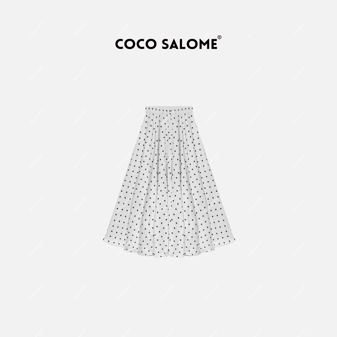 COCO SALOME⑥【焦点美人】夏季气质中高腰显瘦A字长款半身裙815C