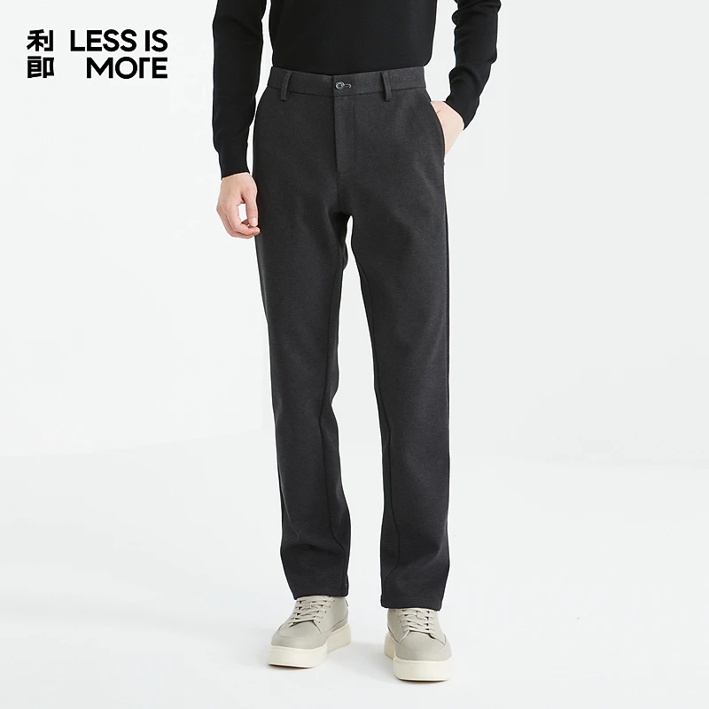 利郎【远红外温升】秋冬中腰直筒时尚休闲裤通勤简约裤子男士男裤