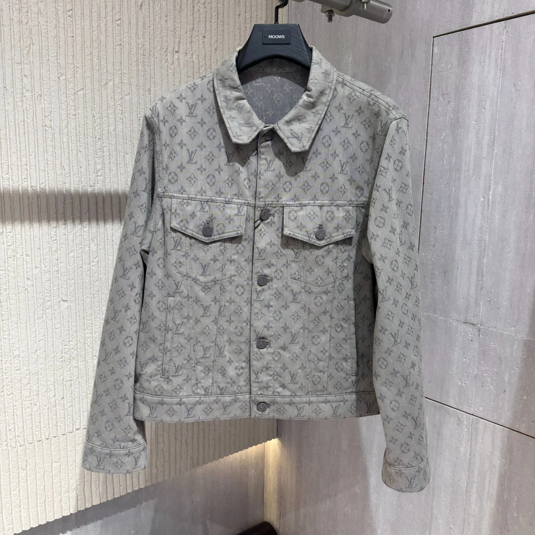 未使用 LouisVuitton/路易威登 灰色满印老花牛仔外套50 12669120