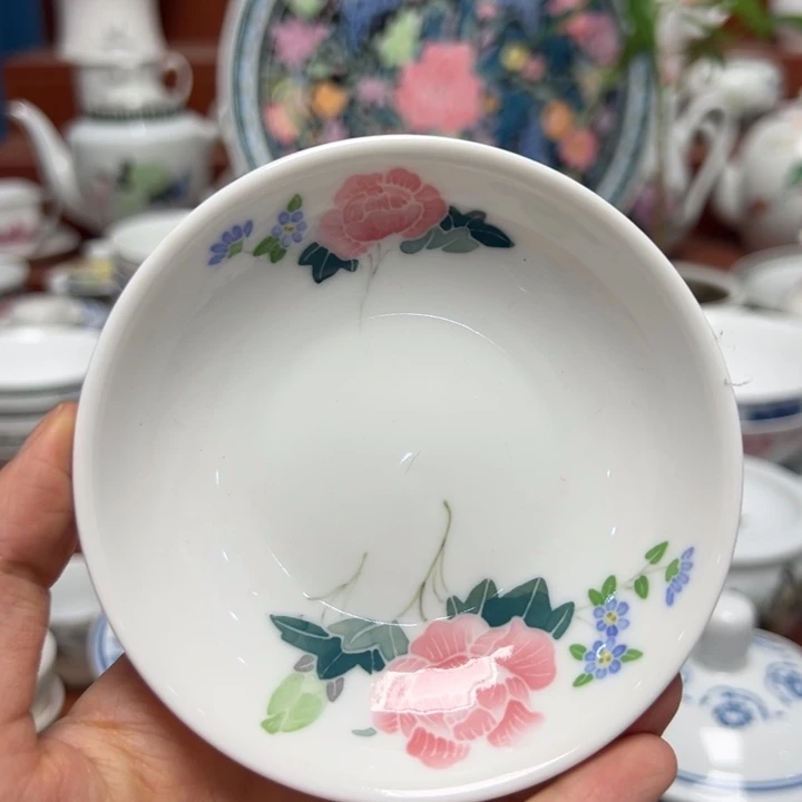 醴陵高温老厂瓷釉下手绘10厘米