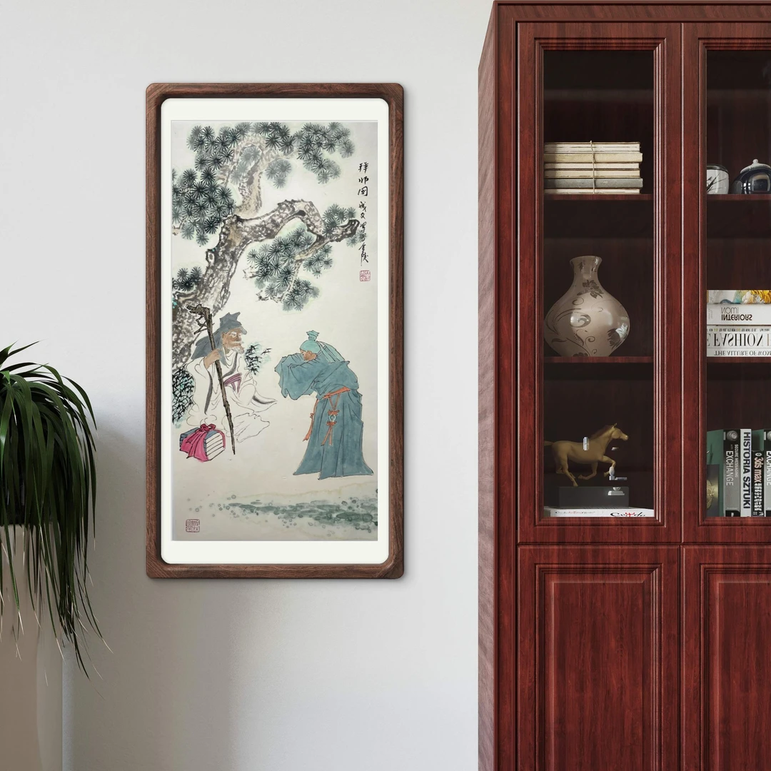 单成文作品/宣纸/100*50厘米/新中式客厅玄关茶室背景挂画14