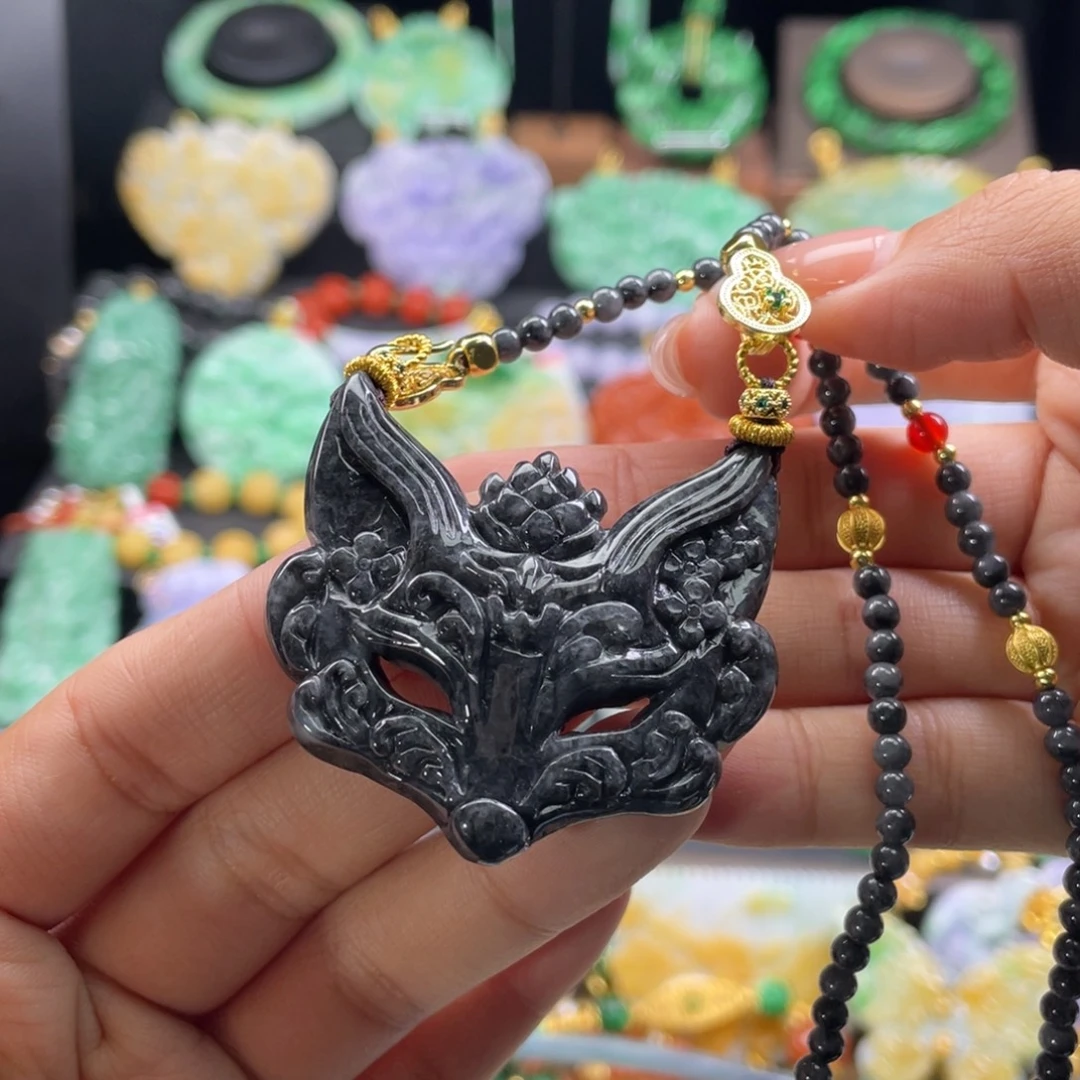 翡翠未镶嵌颈饰代编织