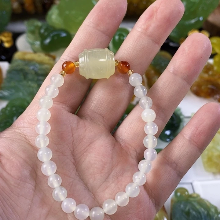 未镶嵌岫玉手串手链
