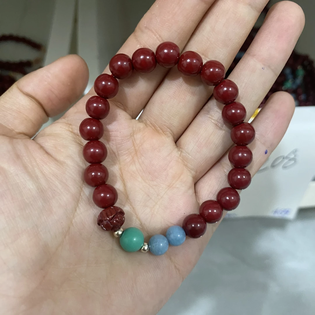 含辰砂工艺品8mm朱砂精致小众男女款本命年转运珠208