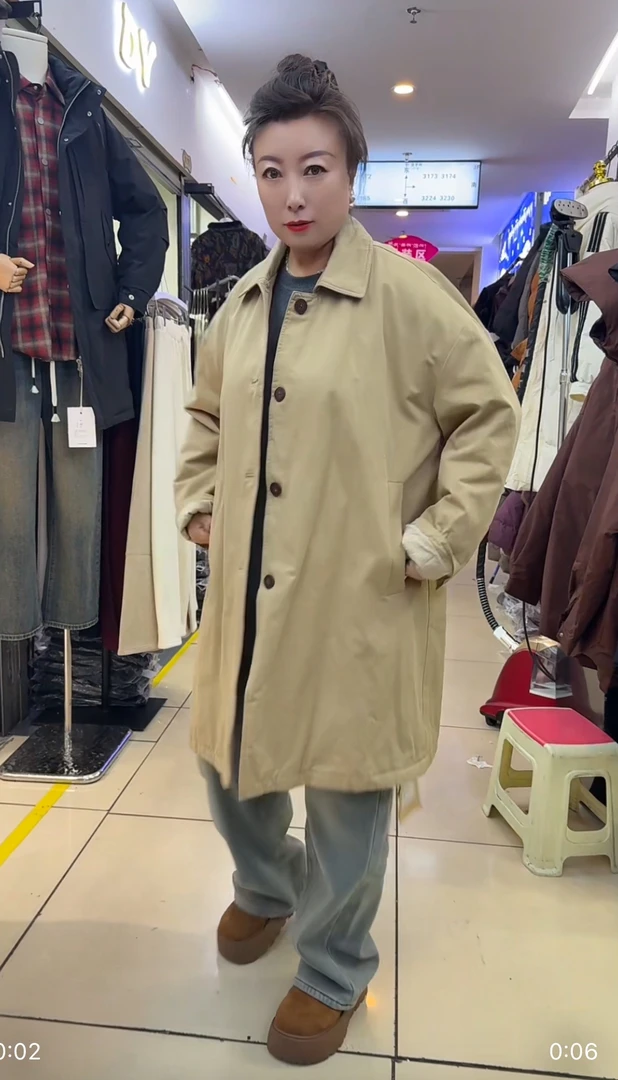 风衣女中长款日系宽松休闲