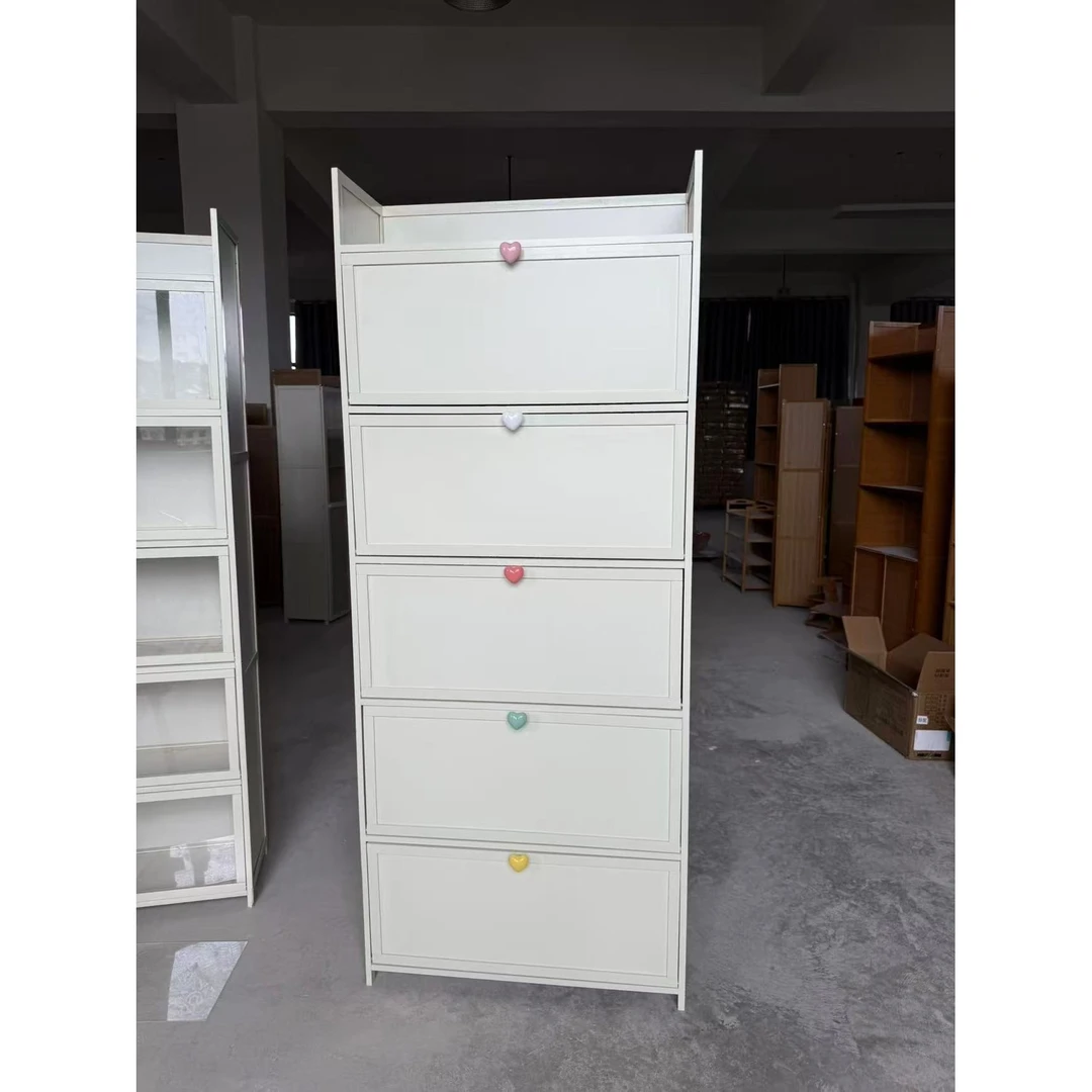 福利置物架落地家用储物柜儿童书架子防尘多功能带柜门展示柜痛柜
