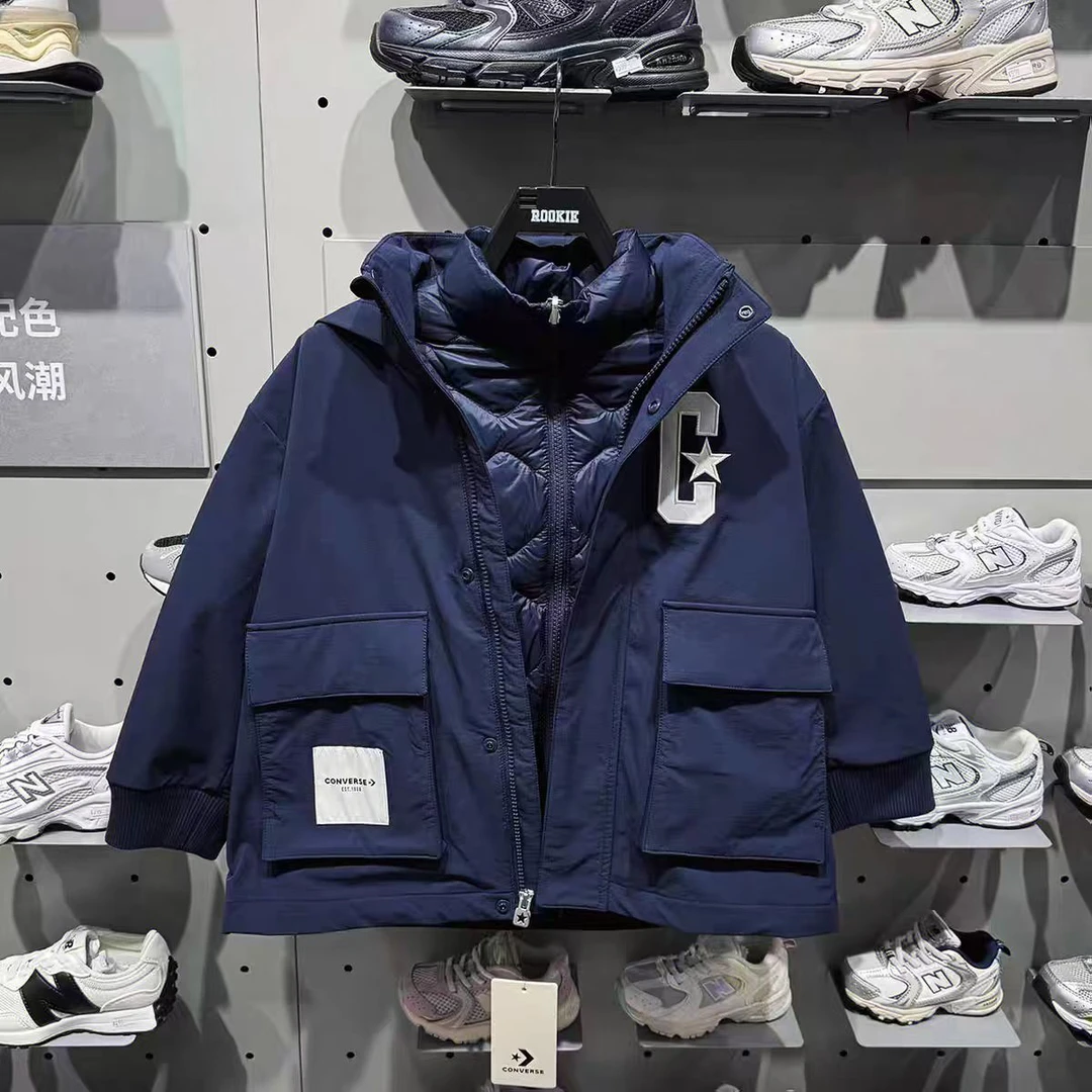 Converse匡威儿童装百搭舒适时尚休闲保暖三合一羽绒服 CV2542624