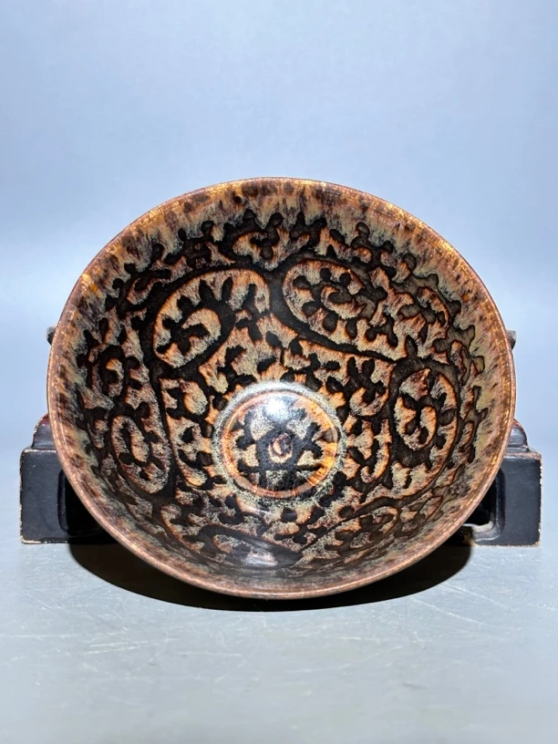 吉州窑，卷草纹茶盏！