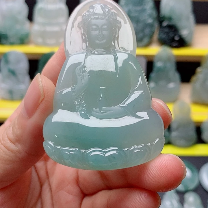 吊坠(不含链)未镶嵌翡翠素衣观音