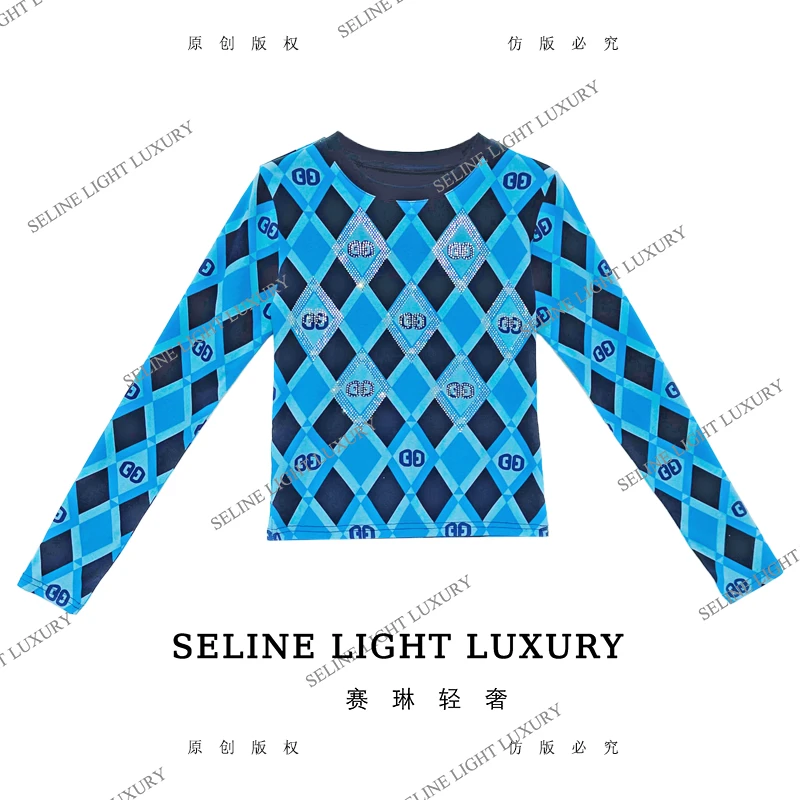 【25Q-698】七 2025 SELINE 新款时尚轻奢气质长袖T恤