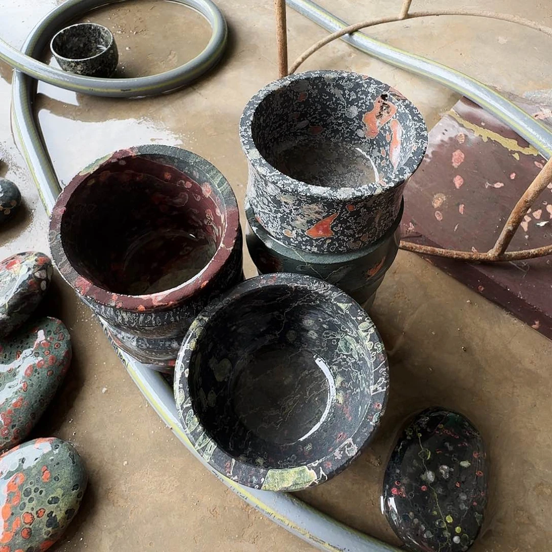 石材友*梅花玉残品杯