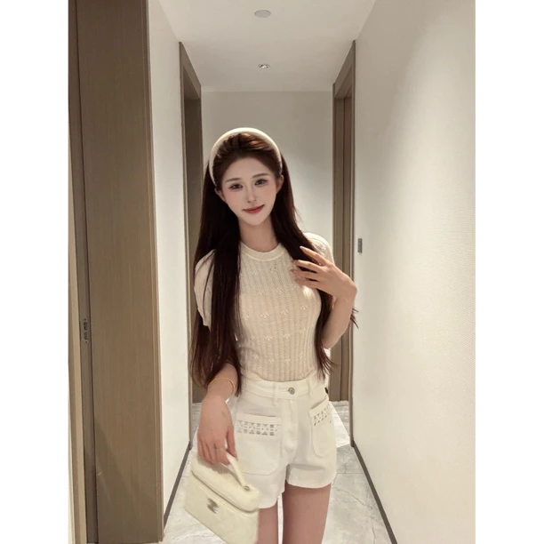 【SALE服饰】新款圆领短袖修身打底衫时尚百塔裙子短裙裤