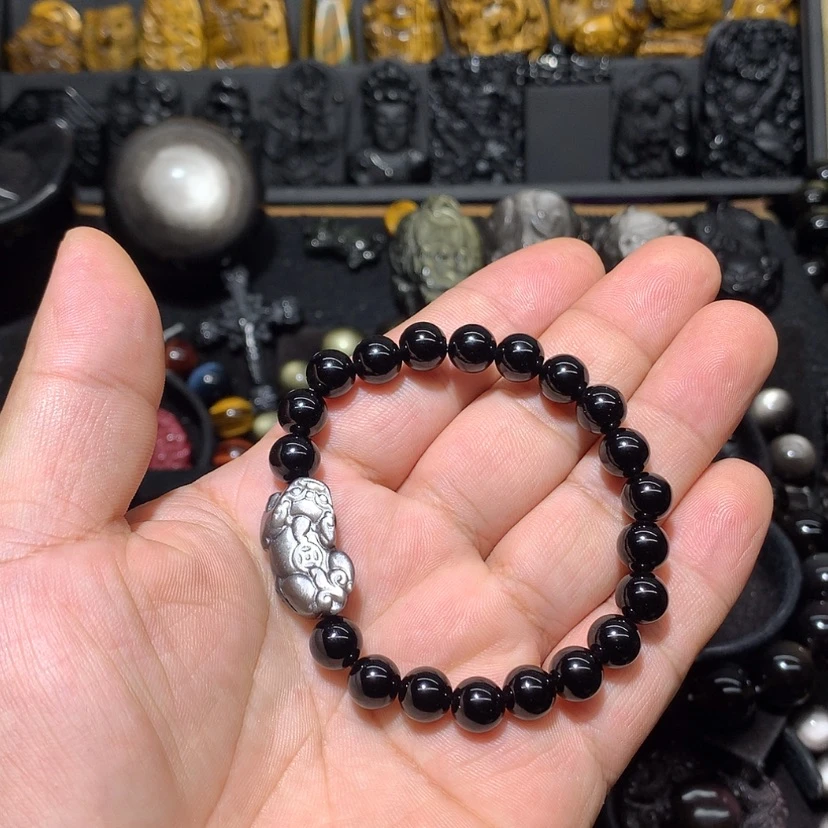 【闪购商品】黑曜岩珠宝奇石未镶嵌v****n