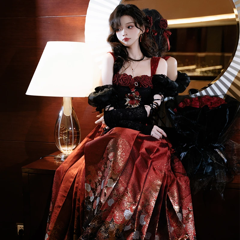 余丸丸【爱神玫瑰】洛丽塔少女国风高端女装明制马面裙女公主汉服