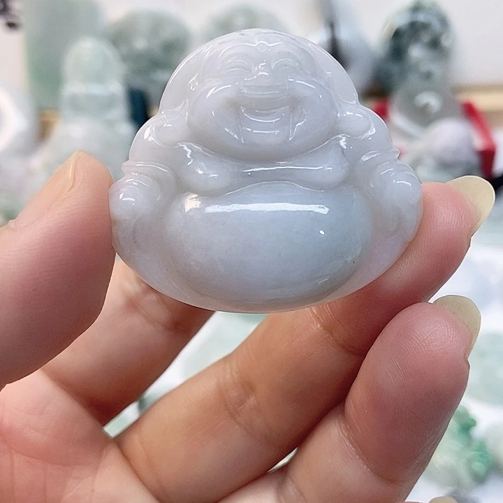 翡翠未镶嵌颈饰佛公