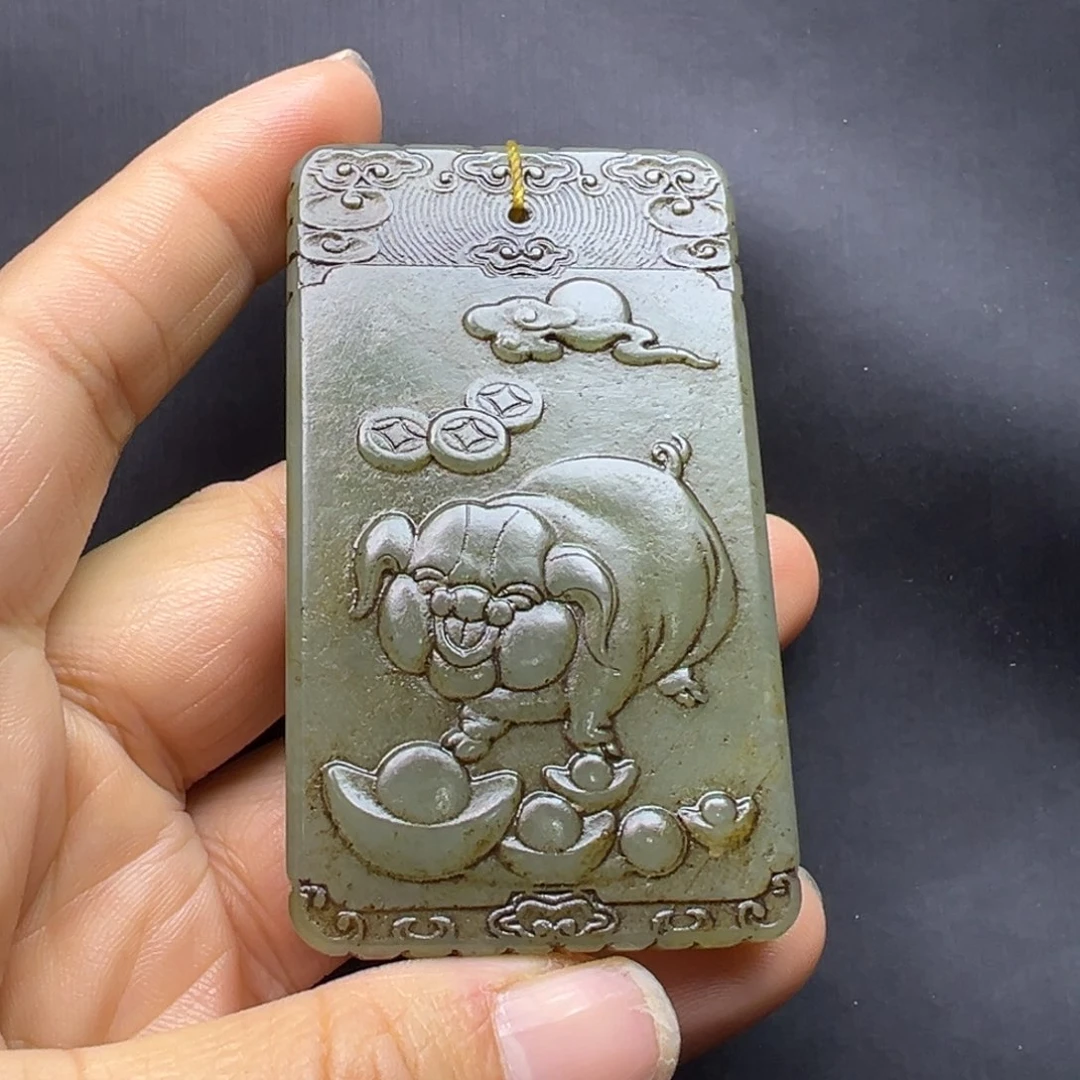 小***店和田玉未镶嵌挂件