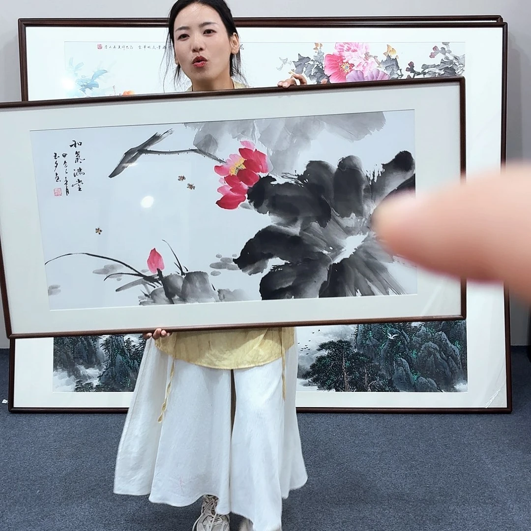 国画手绘作品90×60尺寸