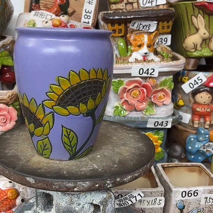 粗陶材质多肉花盆