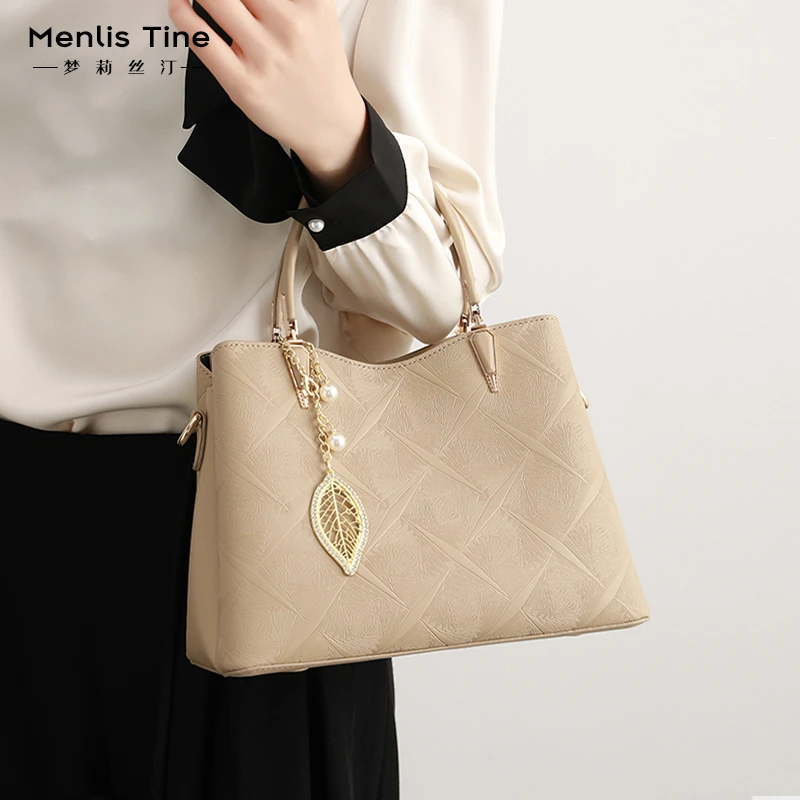 高级感通勤妈妈手提包2025新款气质轻奢大容量包包女士单肩斜挎包