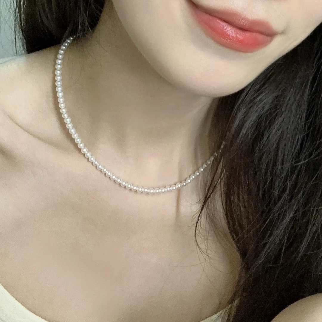 【先鉴后发】海水欧卡娅小米珠3-4mm正圆无暇