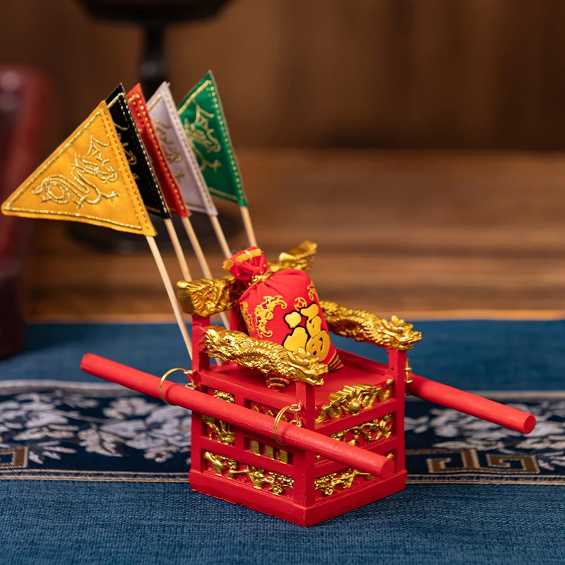 【龙椅神轿】搭配五色旗香囊闽南潮汕文化一路平安车载家用迷你摆件