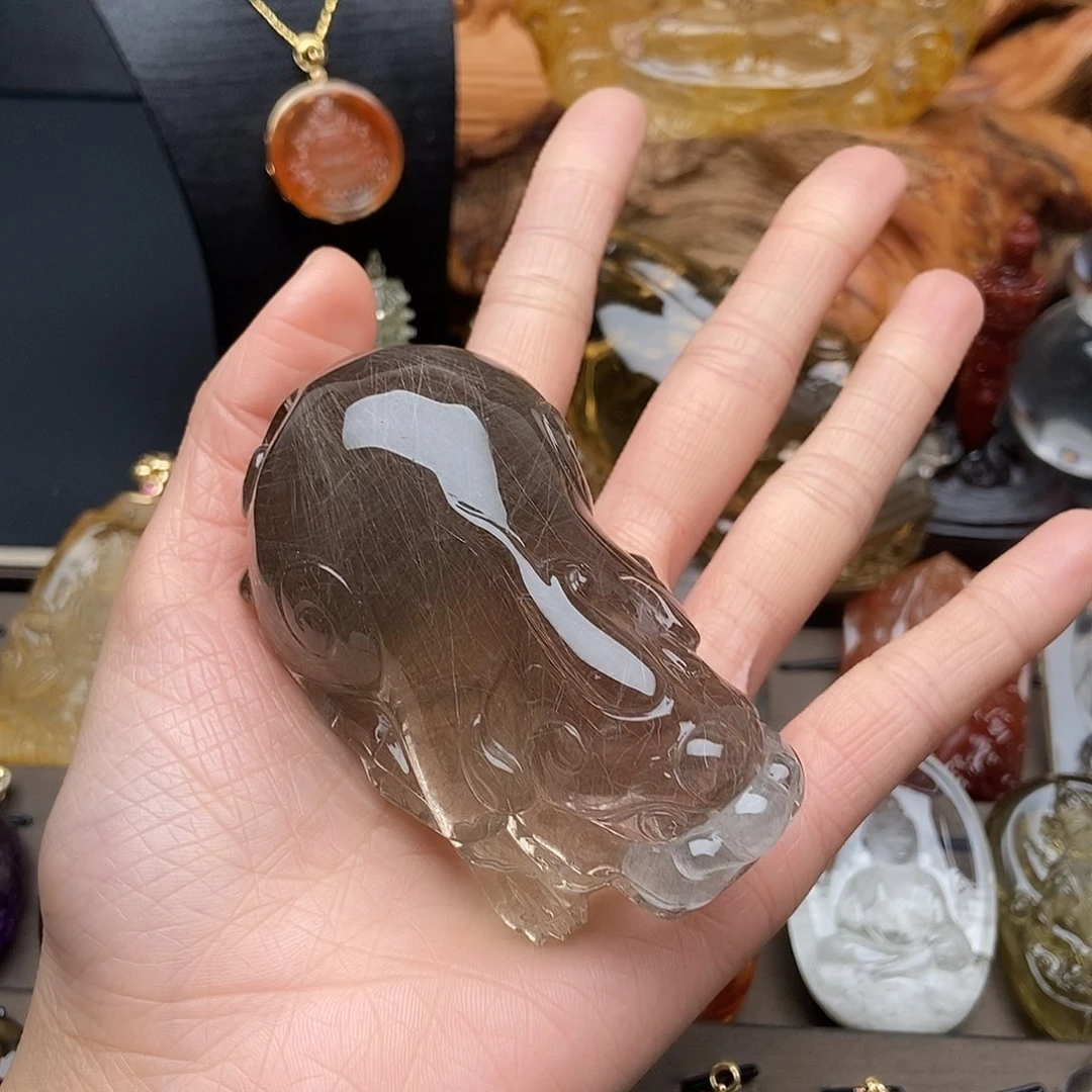 水晶摆件未镶嵌红*小摆件