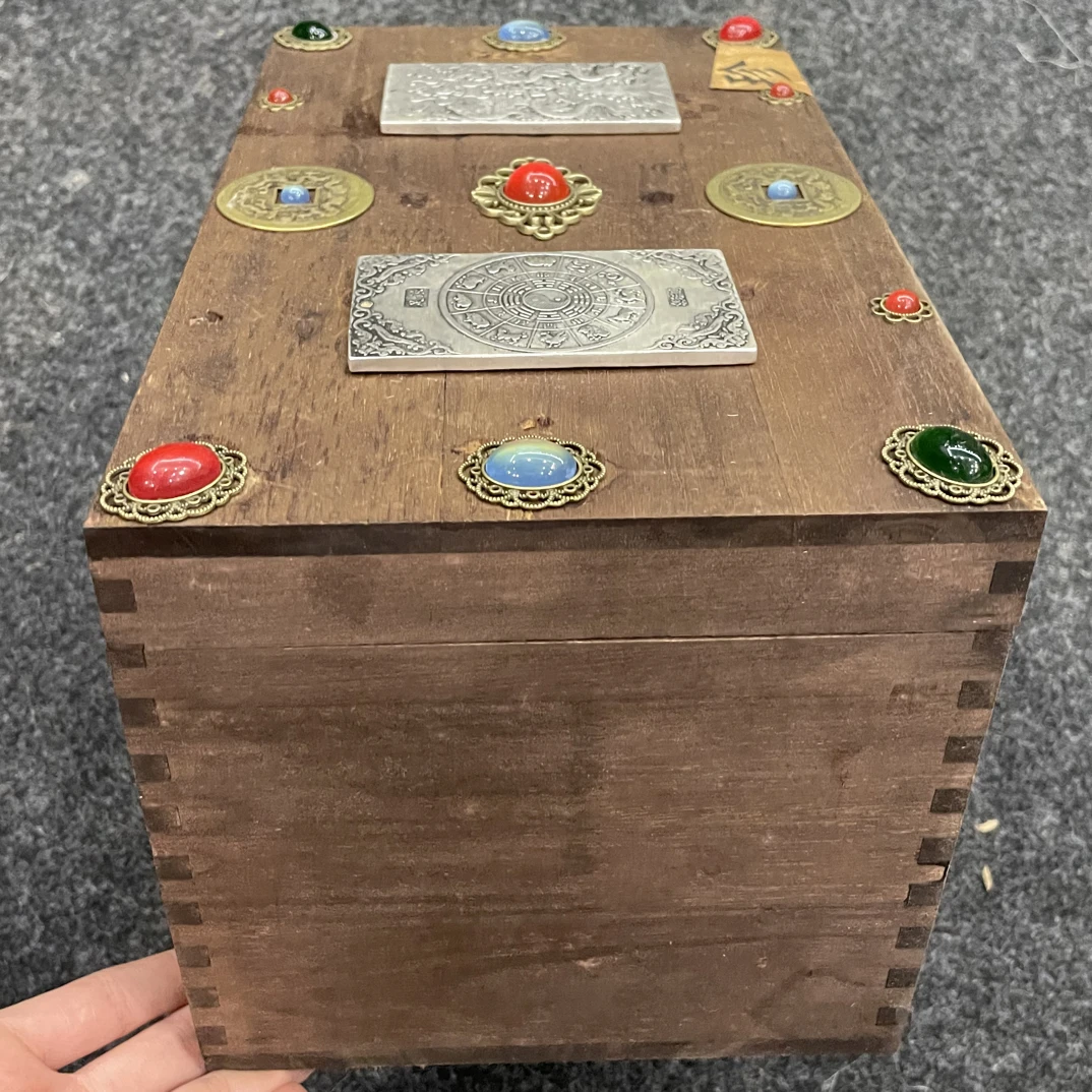 【闪购商品】闷/十三保二牌盒木摆件复古工艺