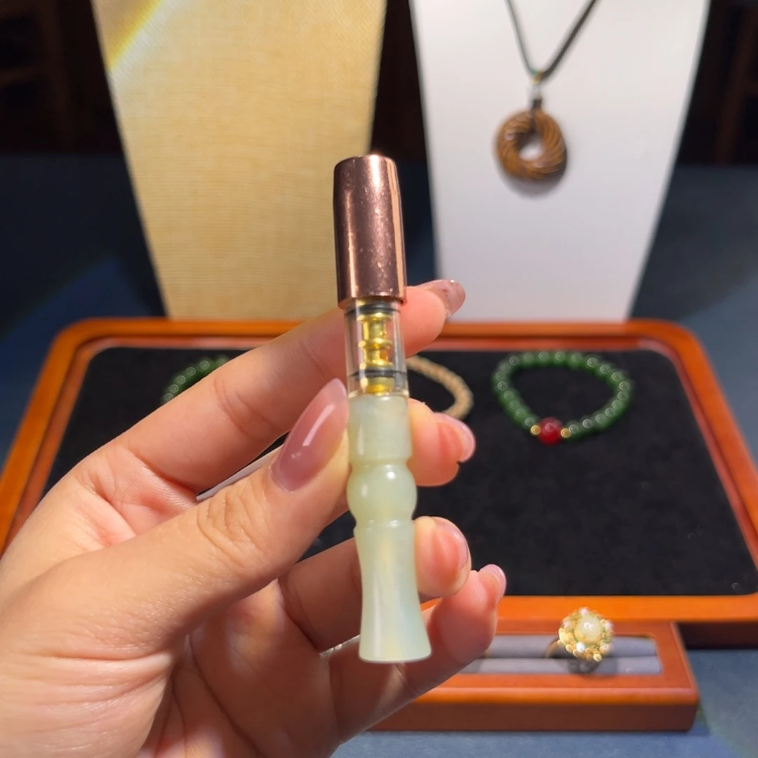 蛇纹石玉合金岫玉高档烟嘴