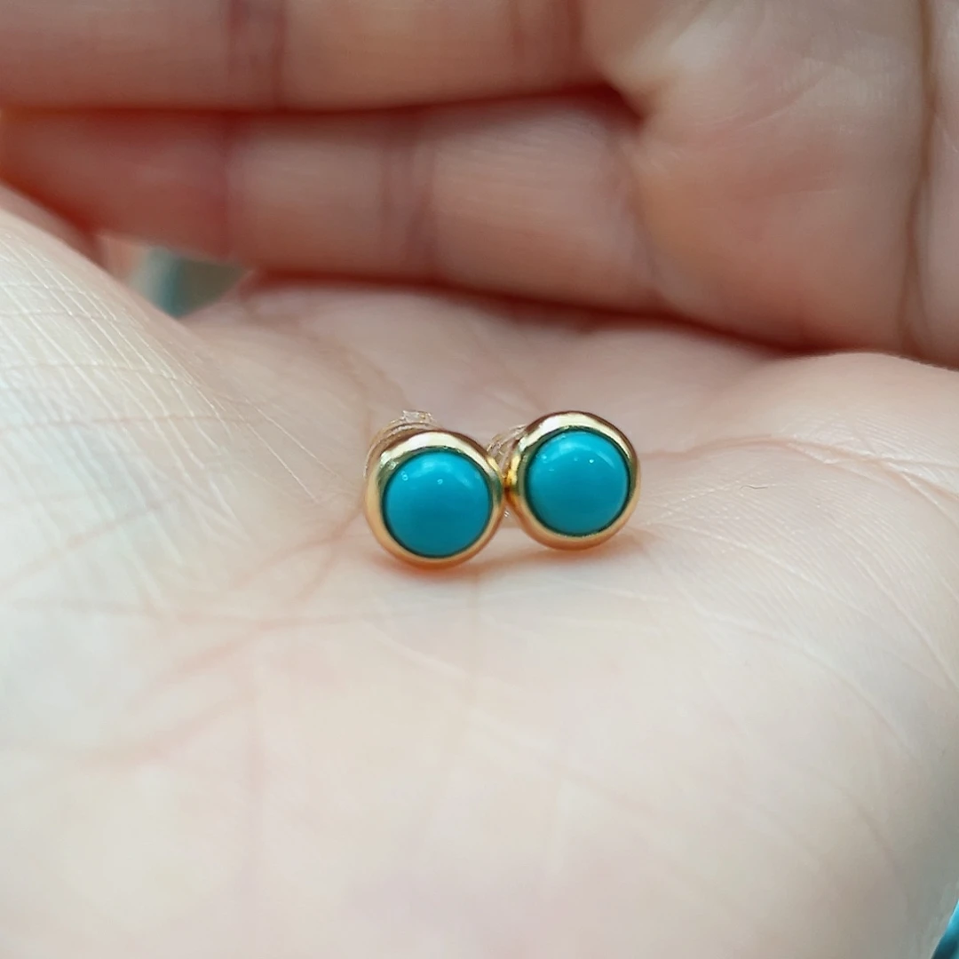 绿松石颈饰银S925镶嵌