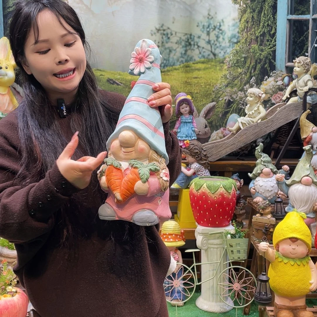 摆件微瑕微瑕花园摆件红红火火